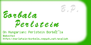 borbala perlstein business card